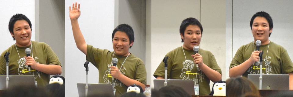 講演中の増井真那